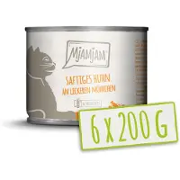MjAMjAM Nourriture pour chat saveur poulet et carottes - 200 g x 6