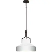 QUOIZEL Elstead Brecken Pendelleuchte E27 2-fach Gealterte Bronze und Schirm in Alabasteroptik Opalglas (E27)