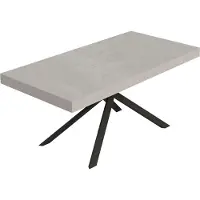 Itamoby Table Extensible Niket En Cachemire 200/460X90 Cm Avec Pieds Anthracite