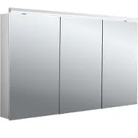 Emco flat 2 classic LED Armoire de toilette avec éclairage avec éclairage à poser, 3 portes, 1300x729x138mm, 979706509