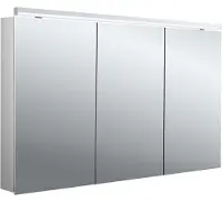 Emco flat 2 classic LED Armoire de toilette avec éclairage avec éclairage à poser, 3 portes, 1200x729x138mm, 979706508