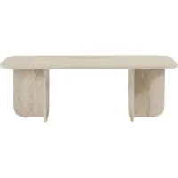 CALICOSY - Table basse rectangulaire avec plateau aux bords arrondis L120 cm - BECAJ