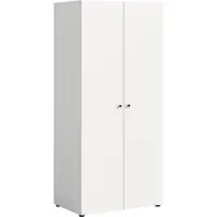 Ebuy24 Darwin armoire de rangement 2 portes blanches.