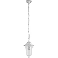 Rabalux Lampe à suspendre rustique Blanc Lanterne E27 P:85cm IP43 VELENECE Extérieur Lampe à suspendre verre Balcon Terrasse