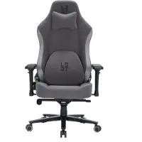 L33T Gaming L33T Gaming Chair Neolite Soft Fabric - Dark Grey, Chaise gaming, Gris