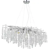 Globo Lampe suspendue Kinga Gris argenté 120cm
