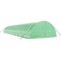 vidaXL Serre avec cadre en acier vert 144 m² 24x6x2,85 m