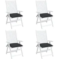 vidaXL Coussins de palette lot de 4 noir 50x50x7 cm tissu oxford