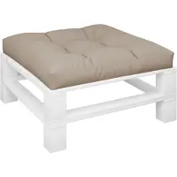 vidaXL Coussin de palette taupe 70x70x12 cm tissu