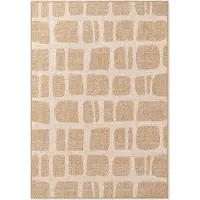 Hanse Home Tapis plat Ruskin de Ted Baker, résistant aux intempéries, design moderne, facile d'entretien, en jute, couleur blanche - 120x170 cm