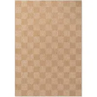 Ted Baker Tapis plat Ted Baker Dorothy, résistant aux intempéries, à motifs carreaux et damier, en jute - 120x170 cm