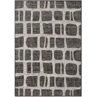 Hanse Home Tapis plat Ruskin de Ted Baker, résistant aux intempéries, design moderne, facile d'entretien, couleur noire - 200x300 cm