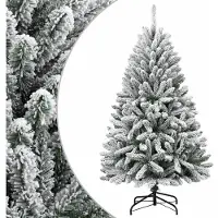 vidaXL Sapin de Noël artificiel à charnières avec neige floquée 120 cm