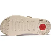 FitFlop F-Mode Go, sandales plates réglables à deux brides, couleur or, taille 42