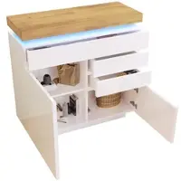 OKWISH Canapé Convertible 2 Places - Canapé-Lit 2-en-1 avec Fonction Couchage, Dossier Réglable en 3 Positions, Pieds Métal Doré, Effet Laine Bouclée Blanc