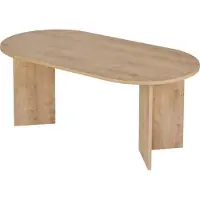 Skye Decor , Sablin - Sapphire Oak, table à manger, chêne saphir, PANNEAU AGRÉGÉ 100 % MÉLAMINÉ, 180 x 90 x 75 cm
