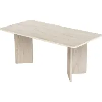 Skye Decor , Linza - Travertine, table à manger, travertin, panneau aggloméré 100 % mélaminé, 180 x 90 x 75 cm