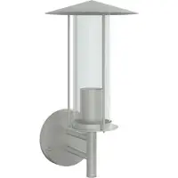 vidaXL Applique murale extérieure argentée acier inoxydable