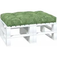 vidaXL Coussin De Palette À Motif De Feuilles 120x80x12 Cm Tissu