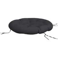 vidaXL Coussin Rond Noir Ø 100 X11 Cm Tissu Oxford