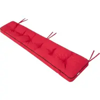Hobbygarden Coussin pour banc de jardin "Etna" 180×40 cm - 8 cm d'épaisseur, tissu Oxford, hydrofuge, avec bandes de fixation |