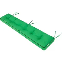 Hobbygarden Coussin pour banc de jardin "Etna" 180×40 cm - 8 cm d'épaisseur, tissu Oxford, hydrofuge, avec bandes de fixation |