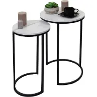 MCW Lot de 2 tables d'appoint -K46