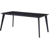 CasaDolce Table de salle à manger LORNA, noir avec veines d'or, 180x90x76 cm, plateau de table en pierre frittée, motif marbre, pieds en métal