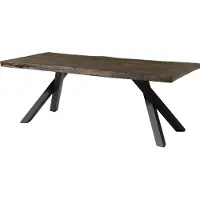 MASSIVMOEBEL24.DE MASSIVMOEBEL24 | Table à Manger en bois de Manguier 200x100x76 gris laqué / pieds en A anthracite matte FREEFORM 5
