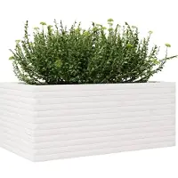 vidaXL Jardinière blanc 110x60x45,5 cm bois de pin massif