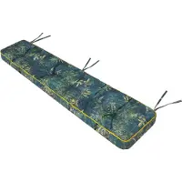 Hobbygarden Coussin pour banc de jardin "Etna" 120×40 cm - 8 cm d'épaisseur, tissu Oxford, hydrofuge, avec bandes de fixation |