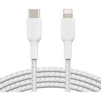 Belkin BOOST CHARGE - Câble Lightning - USB-C (M) à Lightning (M) - 2 m - blanc - alimentation USB (18 W)