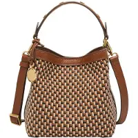 Fossil sac à épaule bandoulière sac à main Jessie Bucket Crossbody Bag Brown brun