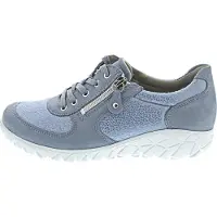 Waldlaufer Chaussures de sport pour femmes Havy Soft, lacets, bleu, style décontracté