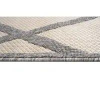 Tapiso Tapis Outdoor Indoor Salon Chambre Design Moderne Terrasse Balcon Crème Gris 120 x 170 cm