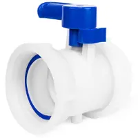 Bradas Valve pour conteneur d'eau IBC, filetage intérieur S100x8, filetage extérieur avec drain S100x8 BR-IBCS100F-BTVS100M