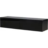 Venture Home Fristad meuble tV 2 tiroirs muraux noir.