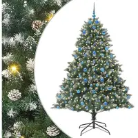 vidaXL Sapin de Noël artificiel avec 300 LED Vert 140 x 140 x 210 cm