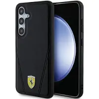 Ferrari Coque rigide Hot Stamp V Lines avec MagSafe pour Samsung Galaxy S24 6,2" Noir - FEHMS24SP3BAK