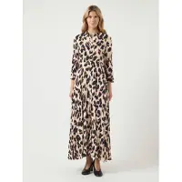 Y.A.S Robe-chemise 'YASSavanna' sable / marron / rose ancienne / noir
