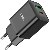 Hoco N28 PD20W Chargeur rapide USB QC 3.0 Adaptateur secteur Quick Charge Noir