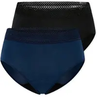 Schiesser Slip ' Care ' bleu roi / noir