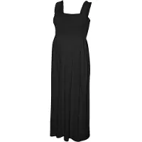 Mamalicious Ivy Smock Maternity Sleeveless Midi Dress Noir XL Femme