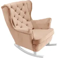 Domo DomoHome Fauteuil de relaxation Fauteuil avec accoudoirs Fauteuil TV Lounge Fauteuil rembourré Fauteuil Couch Fauteuil de salon Fauteuil à oreilles | 102x81x95cm | Powder pink_29829
