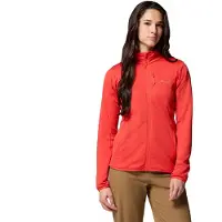 Columbia Essential Hike Grid Full Zip Fleece Rouge,Orange M Femme