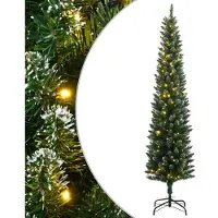 vidaXL Sapin de Noël artificiel mince 150 LED 120 cm