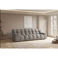 Domo Grand canapé CAMPILE - Design moderne et fonctionnel avec grand confort | Autoportant avec matériaux de haute qualité | Largeur 288cm | Couleur pierre