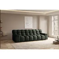 Domo Grand canapé CAMPILE - Design moderne et fonctionnel avec grand confort | Autoportant avec matériaux de haute qualité | Largeur 288cm | Couleur Olive