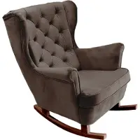 Domo DomoHome Fauteuil de relaxation Fauteuil avec accoudoirs Fauteuil TV Lounge Fauteuil rembourré Fauteuil Couch Fauteuil de salon Fauteuil à oreilles | 102x81x95cm | Brown_29844