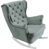 Domo DomoHome Fauteuil de relaxation Fauteuil avec accoudoirs Fauteuil TV Lounge Fauteuil rembourré Fauteuil Couch Fauteuil avec accoudoirs Chaise Salon Fauteuil avec oreilles | 102x81x95cm | Ash_29857